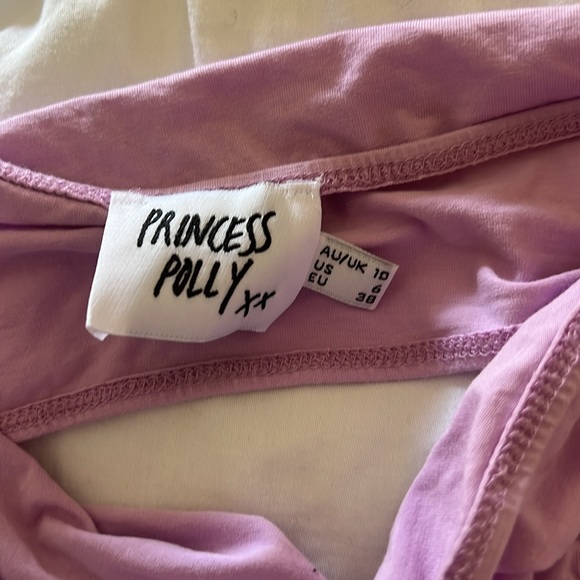 Princess Polly crop top, one sided spaghetti strap, gold ringlets on other side - Picture 3 of 3